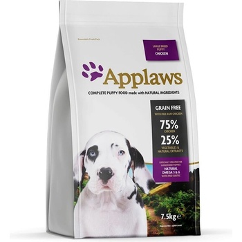 Applaws Puppy Large Chicken суха храна за кученца до 18 месеца от едрите породи 75% пиле 7.5kg