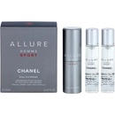 Kosmetické sady Chanel Allure Homme Sport Eau Extreme EDP pro muže 3 x 20 ml plnitelný komplet twist set 60 ml dárková sada