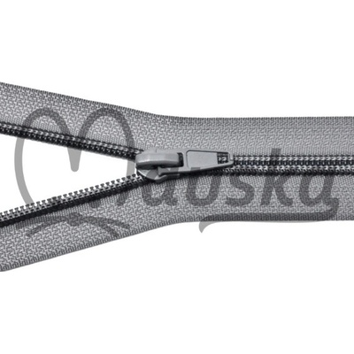Zip spirálový bundový 5mm dělitelný délka 60 cm - ŠEDÁ