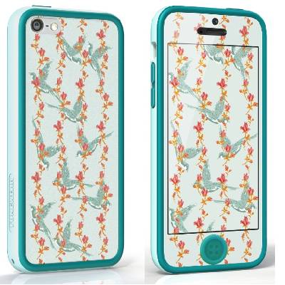 Бъмпер, скин и фолио за iPhone 5C - Tunewear Poptune Rose & Migrant (син)