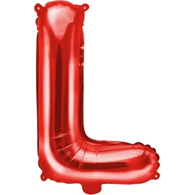 PartyDeco Балон от фолио Mini - Буква L 35см червен