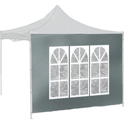 Cattara 13345 Bočnica s oknami pre párty stan Waterproof, sivá, 2 x 3 m