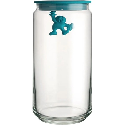 Alessi Кухненски буркан за съхранение GIANNI 1, 4л, със син капак, стъкло, Alessi (ALAMDR06AZ)