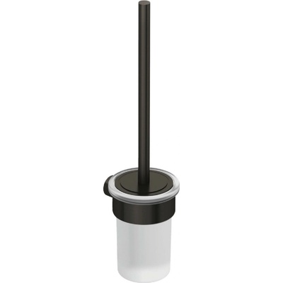 Kludi Vela R WC štětka nástěnná s držákem sklo broušený Gunmetal 58974N2