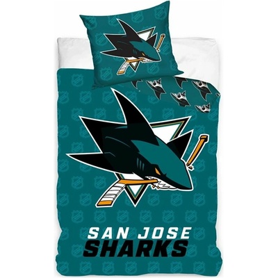 TipTrade Hokejové obliečky NHL San Jose Sharks motív Shields 100% bavlna renforcé 70x90 140x200