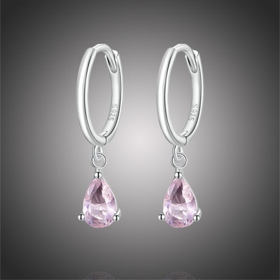 Grace Silver Jewellery stříbrné Swarovski Elements Dióna E-SCE1018-PK/105 Růžová