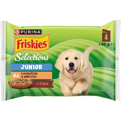 Friskies Junior s kuraťom a mrkvou v šťave 4 x 85 g