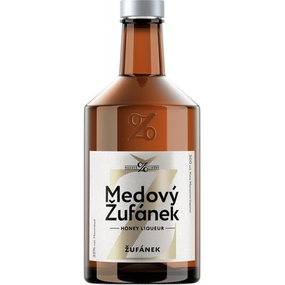 Žufánek Medový likér 35% 0,5 l (čistá fľaša)