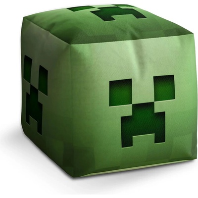 Sablio Taburet Cube Green Blocks - 60x60x60 cm