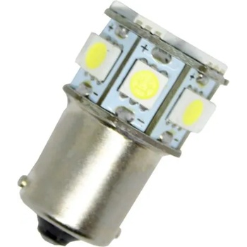 Диодна крушка тип ba15s с 13 smd диода двойна светлина Бяла (l13w2)