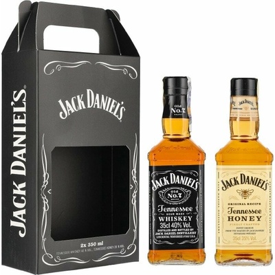 Jack Daniel's Duopack Honey 35% 0,35 l a Black 40% 0,35 l (kartón)