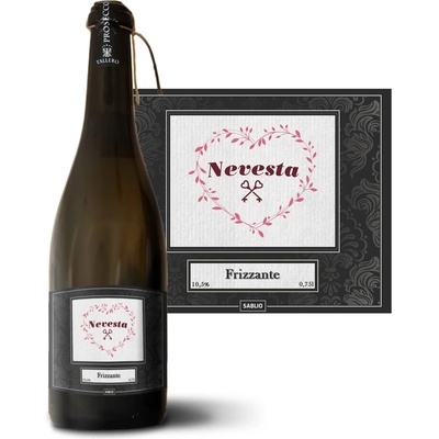 Sablio Nevěsta srdce Prosecco biele suché šumivé víno 10,5 % 0,75 l (holá fľaša)