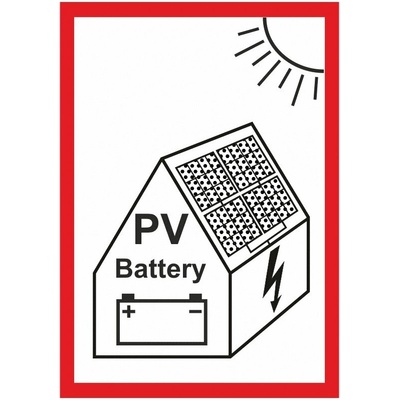 SAPRO FVE Nálepka "PV + baterie symbol na fotovoltaiku" A7 FVE0333