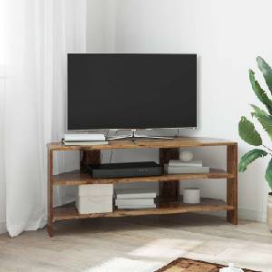 vidaXL Ъгловшкафзателевизор 100 x 40, 5 x 45 cm Старо дърво (889773)
