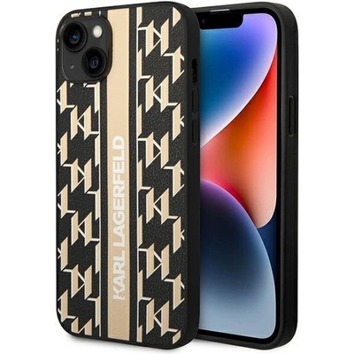 KARL LAGERFELD Кейс Karl Lagerfeld KLHCP14MPGKLSKW за iPhone 14 Plus 6, 7", твърд, кафяв / кафяв Monogram Stripe (3666339084851)