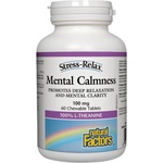 Natural Factors Mental Calmness L-Theanine 100 mg [60 Дъвчащи таблетки]
