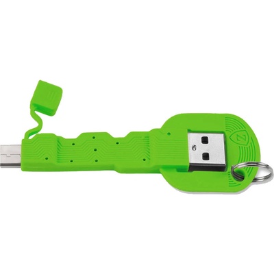 4smarts Кабел тип ключодържател за всички устройства с USB-C (8.5 см) - 4smarts Basic KeyLink USB-C Cable (зелен)