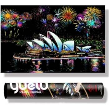 Strieborný škrabací obrázok Opera v Sydney veľký