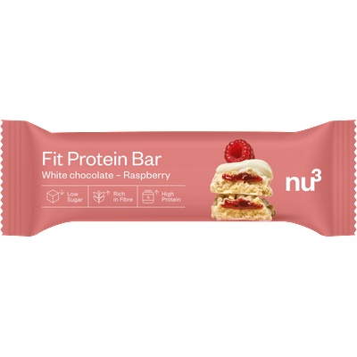 nu3 Протеинов бар Fit - White Choc Raspberry