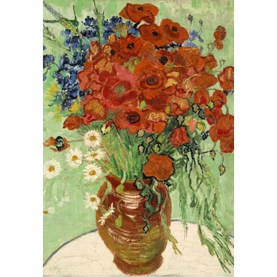 Grafika - Puzzle Vincent van Gogh: Vase with Daisies and Poppies, 1890 - 1 000 piese