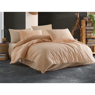 Brotex obliečky krep UNI Béžové zipsový uzáver 140x220 70x90
