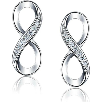 Elanis Jewel Stříbrné náušnice Infinity se zirkony EJ00717