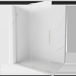 Mexen Velar плъзгаща се душ Кабина Walk-in 140 x 200 см, матова 8 мм, четкан никел - 871-140-000-33-97 (871-140-000-33-97)