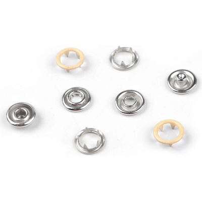 Knoflíky stiskací Roland Baby Ø10 mm na slabé látky, barevný lak, malé, 2 krémová