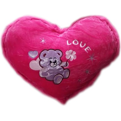 Плюшена играчка Сърце с мече с детелина 80см