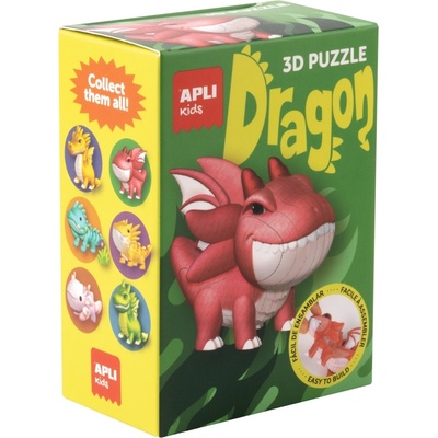 APLI 3D пъзел Apli Kids - Dragon, червен дракон (19947)