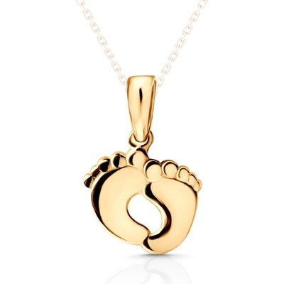 SAVICKI Висулка с бебешко краче savicki: жълто злато