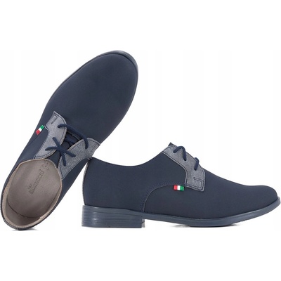 Kornecki 6120 chlapecké návštěvní polobotky k prvnímu svatému přijímání námořnická modrá