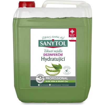 Sanytol Zelený čaj & Aloe Vera dezinfekčný hydratujúce mydlo na ruky 5 l