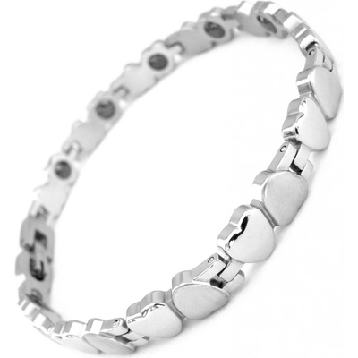 Steel Jewelry náramek srdce magnetický z chirurgické oceli NR090498