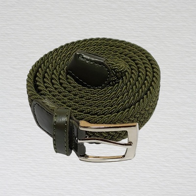 Dámský elegantní elastický univerzální pletený pásek zelený