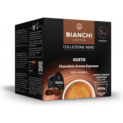 Bianchi Collezione Nero Gusto Choco Aroma 16 бр. кафе капсули система Dolce Gusto