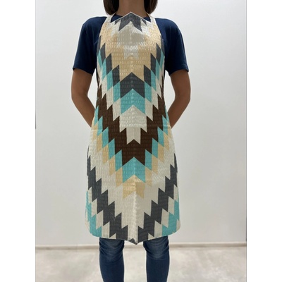 B.E.S. Petrovice Kuchyňská zástěra vzor Diagram v krepu