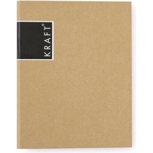 KRAFT nature karisblok A5, lamino, šírka 3cm, linajkový, 100 listov, 4-krúžkový, hnedý kraft