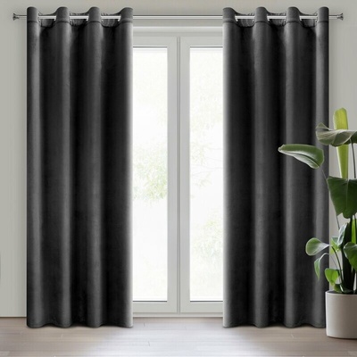 Takoy DESIGN 91 záves ROSA z jednofarebného mäkkého zamatu 140 x 250 cm-HF-428726 | 140 x 250 cm