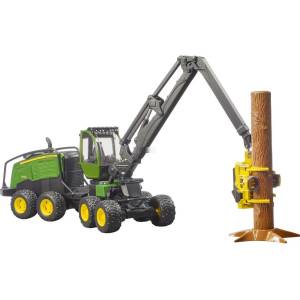 BRUDER Bruder John Deere 1270G Harvester модел машина за изкореняване на дървета, зелен/черен, със щипка (02135)