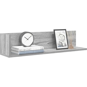 vidaXL Стенни рафтове 2 бр сив сонома 75x16, 5x16, 5 см инженерно дърво (860036)