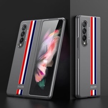 Púzdro GKK STRIPES Ochranné Samsung Galaxy Z Fold 3 5G šedé