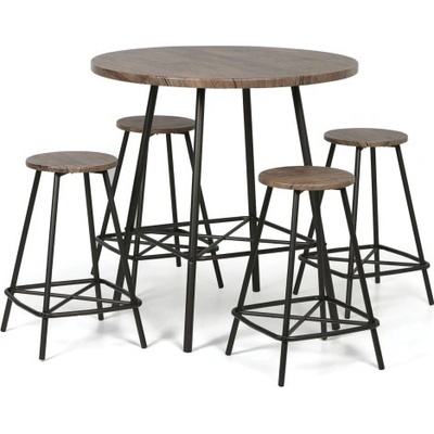 Wellington Round, stôl priemer 90 cm + 4 stoličky