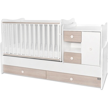 Lorelli Трансформиращо се легло Lorelli - Mini Max, 190 x 72 cm, Бяло/Кехлибар (10150500044A)