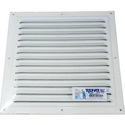 Refax plast s.r.o. Mřížka ventilační kovová pozinkovaná bílá se síťkou 250 x 250 mm