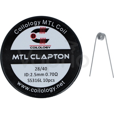 Coilology predmotané špirálky MTL Clapton SS316L 0,7ohm