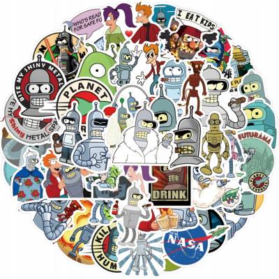 Motivačné nálepky pre deti sada 55 ks futurama dekorácie mix