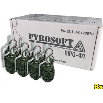 Pyrosoft 8x Airsoftový ruční granát Pyro-F1M – Zbozi.Blesk.cz