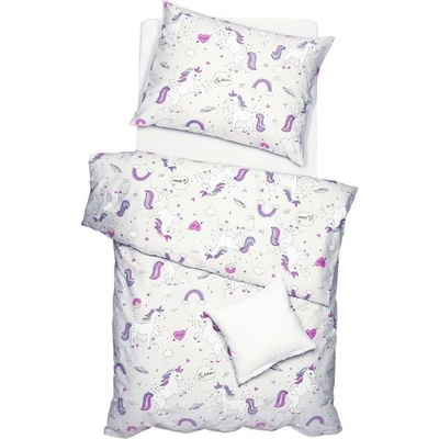 SCANquilt povlečení klasik unicorn pastelová 140x200 70x90