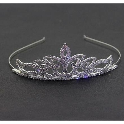 Naishide Jewelry Čelenka do vlasů KORUNKA s kamínky - stříbrná
